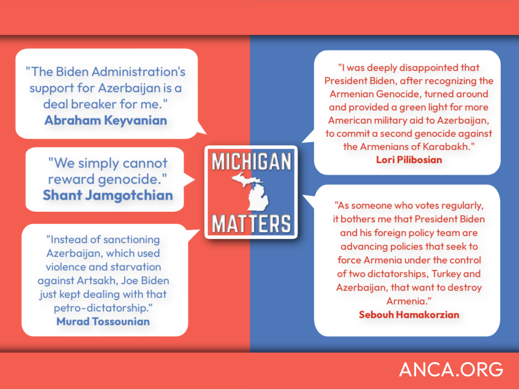 Michigan Armenian American Support for Biden-Harris Plummets