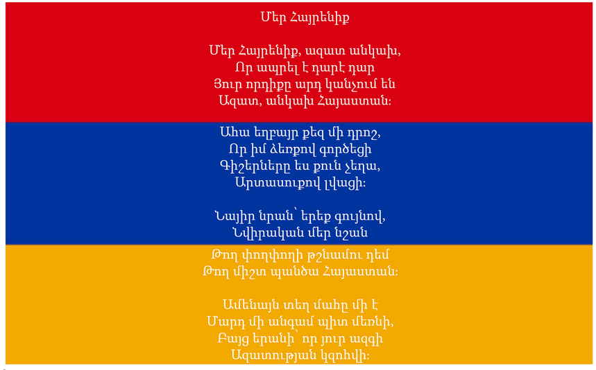 Քայլերգի վերախմբագրումը․․․նահանջի օրերուն