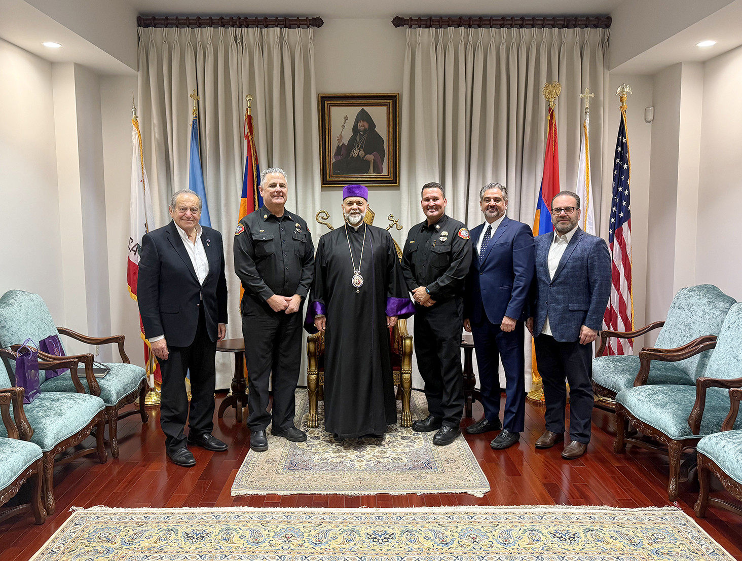 The Prelate Receives The Visit Of Glendale Fire Department Representatives